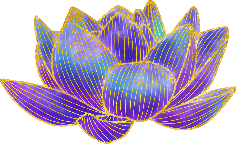 blue lotus flower ornament